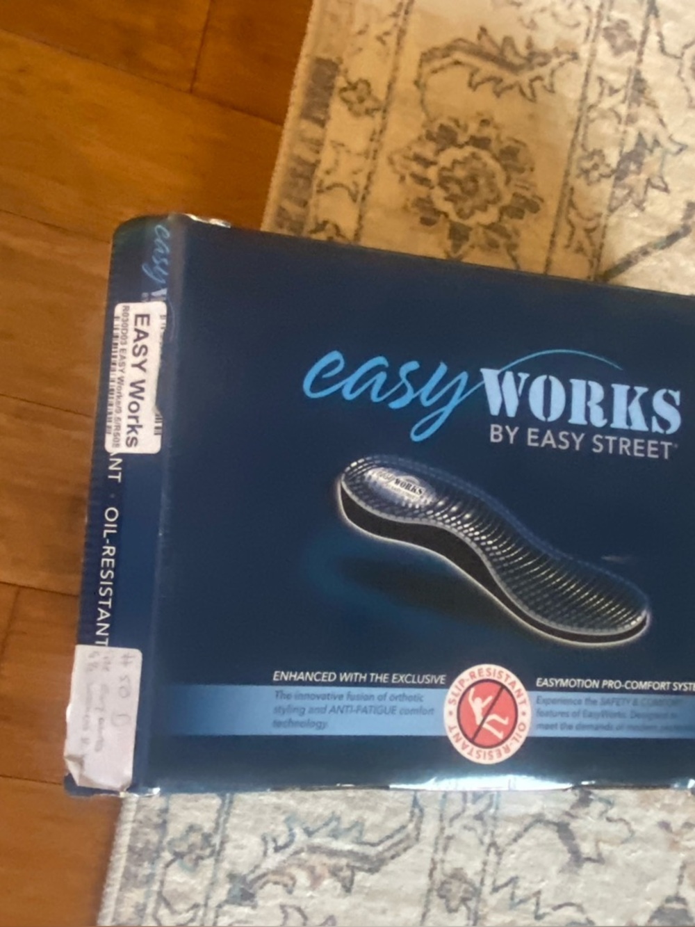 Easy Works by Easy Street Women’s size 9.5. White leather athletic shoes.